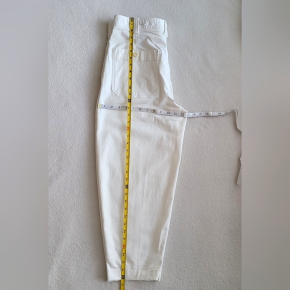 High Rise Big Pockets Utility Pants EUC Off-White 8 SHORT | Banana Republic - Picture 6 of 16